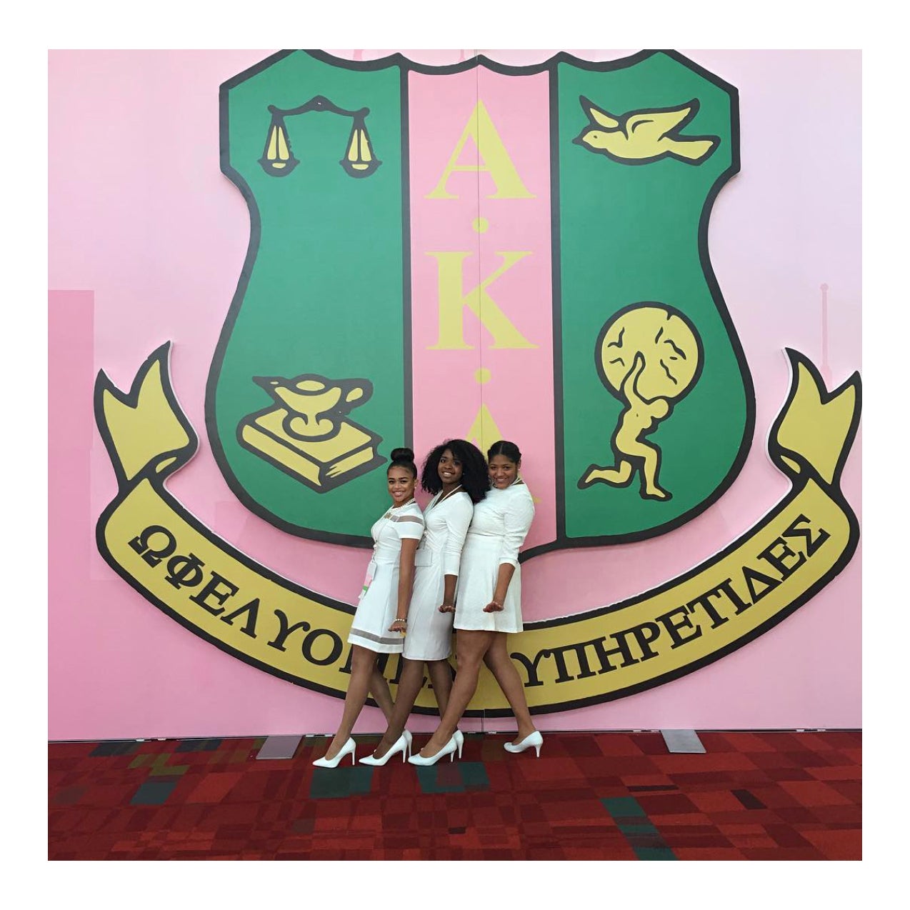 The Ladies of Alpha Kappa Alpha Sorority, Inc. Paint Atlanta Pink and Green